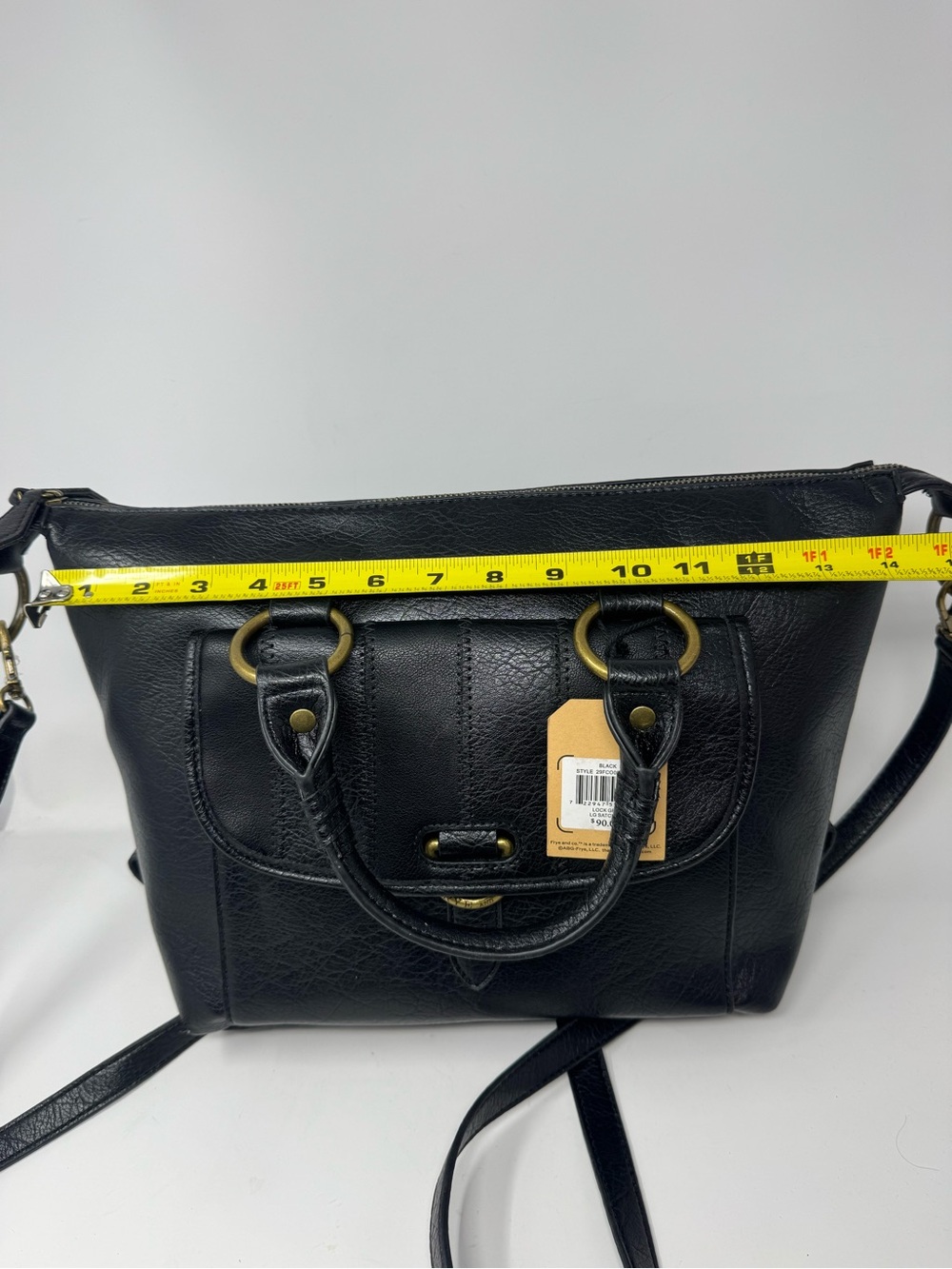 New black Frye And Co Satchel Crossbody Bag - Picture 11 of 11